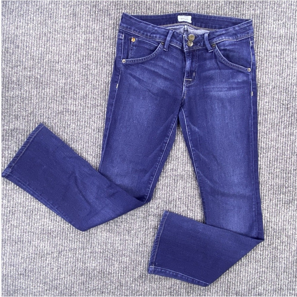 Hudson Jeans Beth Baby Bootcut Women 28 Blue Flap Pocket Stretch Denim Y2K Indie